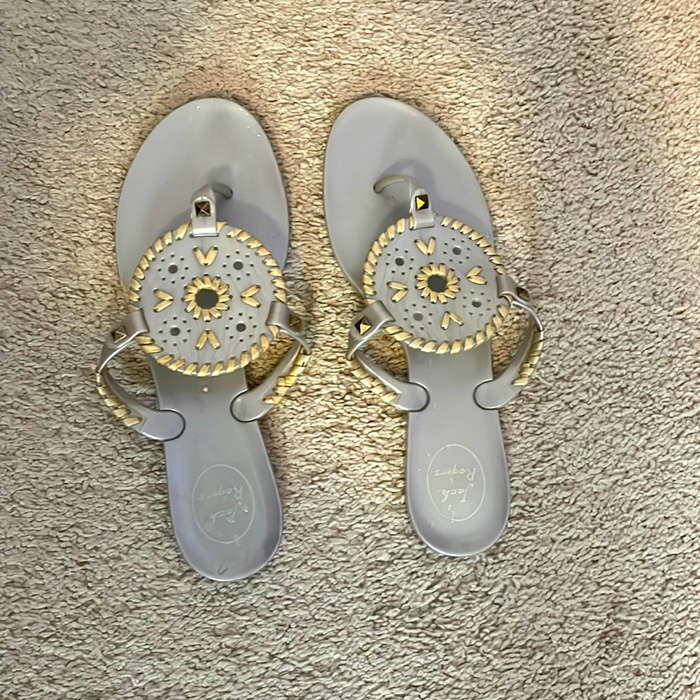 Jack Rogers Jelly Sandal Grey. Size 9. Only worn once!!